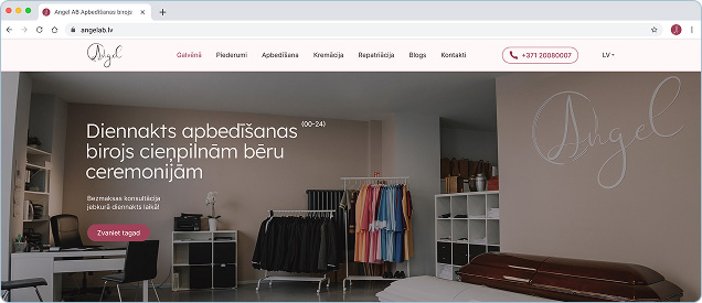 AngelAB Website screenshot 2025