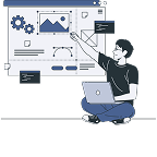 Modern and high-performance website design creation graphics